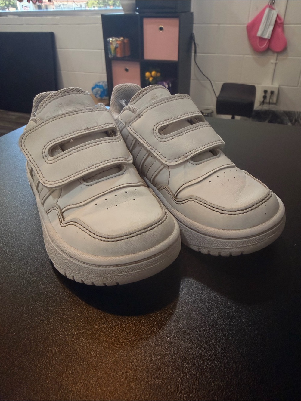 adidas Kids White Velcro Sneakers